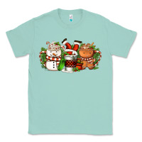 Seafoam Christmas coffee cups Classic Tee - FaDigitalArtStudio