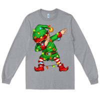 Heather Grey dabbing elf Long Sleeve Tee - Zillion Design Studio