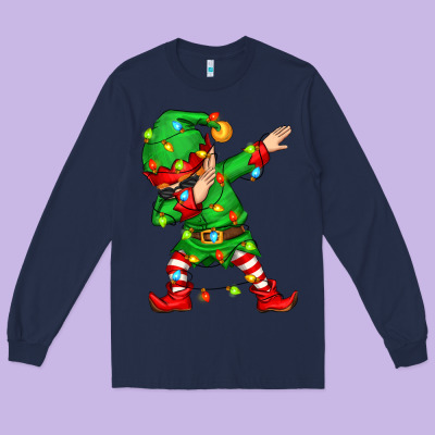 Dabbing Elf Long Sleeve Tee Designed By Zillion Design Studio