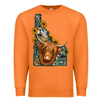 Carrot idaho map long haired cow Premium Sweatshirt - Jasminsmagicworld