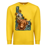 Lemon idaho map long haired cow Premium Sweatshirt - Jasminsmagicworld