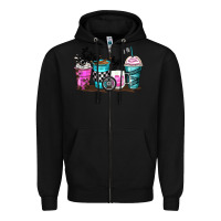 Black motocross coffee cups Zipper Hoodie - Zillion Design Studio