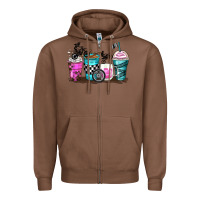 Chestnut motocross coffee cups Zipper Hoodie - Zillion Design Studio