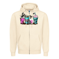 Motocross Coffee Cups Zipper Hoodie | Teevron