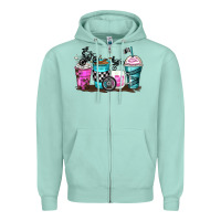 Seafoam motocross coffee cups Zipper Hoodie - Zillion Design Studio