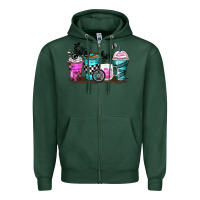 Sports Green motocross coffee cups Zipper Hoodie - Zillion Design Studio