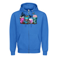 True Royal motocross coffee cups Zipper Hoodie - Zillion Design Studio