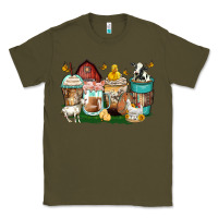Army Green farm animals coffee cups Classic Tee - Zillion Design Studio