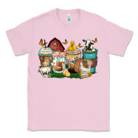 Bubblegum Pink farm animals coffee cups Classic Tee - Zillion Design Studio