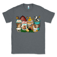 Charcoal Heather farm animals coffee cups Classic Tee - Zillion Design Studio