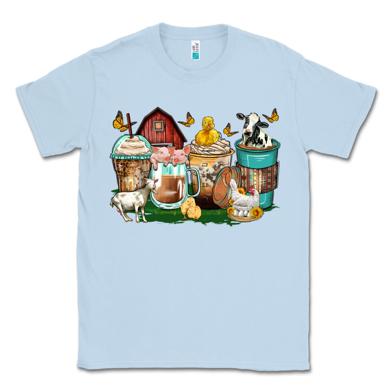 Farm Animals Coffee Cups Classic Tee by Zillion Design Studio | Teevron