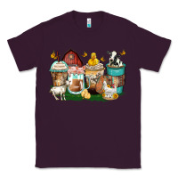 Plum farm animals coffee cups Classic Tee - Zillion Design Studio