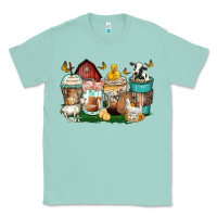 Seafoam farm animals coffee cups Classic Tee - Zillion Design Studio