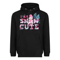 Black i am snow cute Heavyweight Hoodie - AdoDesignShop