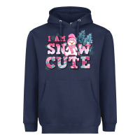 Navy i am snow cute Heavyweight Hoodie - AdoDesignShop