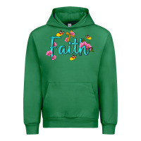 Emerald faith with flower and butterfly Urban Hoodie - NancyCooperArtShop