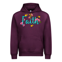 Mauve Wine faith with flower and butterfly Urban Hoodie - NancyCooperArtShop