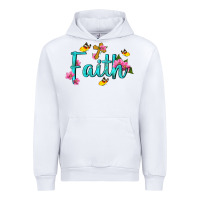 Faith With Flower And Butterfly Urban Hoodie | Teevron