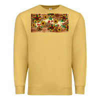 Antique Gold juneteenth sunflower's licence plate template Premium Sweatshirt - Artiststas