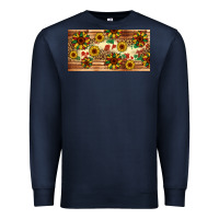 Navy juneteenth sunflower's licence plate template Premium Sweatshirt - Artiststas