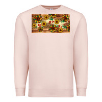 Pale Pink juneteenth sunflower's licence plate template Premium Sweatshirt - Artiststas