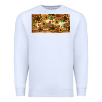 White juneteenth sunflower's licence plate template Premium Sweatshirt - Artiststas