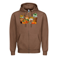Chestnut fall coffee cups Zipper Hoodie - Zillion Design Studio