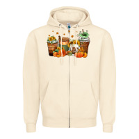 Sandshell fall coffee cups Zipper Hoodie - Zillion Design Studio