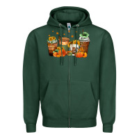 Sports Green fall coffee cups Zipper Hoodie - Zillion Design Studio