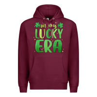 Burgundy in my lucky era st. patrick's day Premium Hoodie - MaliasSmallBusiness