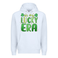 White in my lucky era st. patrick's day Premium Hoodie - MaliasSmallBusiness