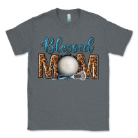 Charcoal Heather western blessed mom with lacrosse Classic Tee - texasbilliewilder