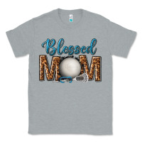 Heather Grey western blessed mom with lacrosse Classic Tee - texasbilliewilder