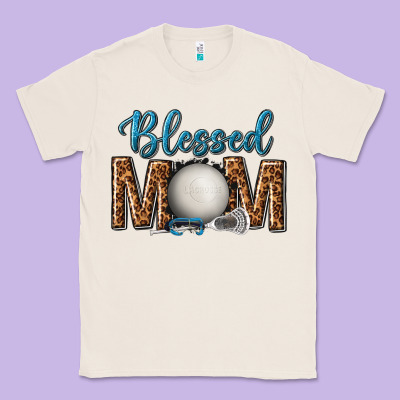 Western Blessed Mom With Lacrosse Classic Tee Designed By Texasbilliewilder