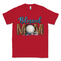 Red western blessed mom with lacrosse Classic Tee - texasbilliewilder