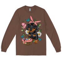 Chestnut easter dachshund Long Sleeve Tee - RanaPortraitStore
