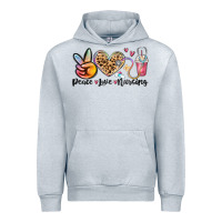 Heather Grey peace love nursing Urban Hoodie - MaliasSmallBusiness