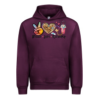 Mauve Wine peace love nursing Urban Hoodie - MaliasSmallBusiness