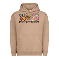 Pigment Burro peace love nursing Urban Hoodie - MaliasSmallBusiness