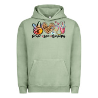 Pigment Oil Green peace love nursing Urban Hoodie - MaliasSmallBusiness
