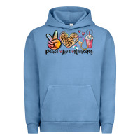 Pigment Pebble Blue peace love nursing Urban Hoodie - MaliasSmallBusiness