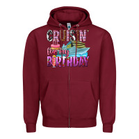 Burgundy Cruisin' for my birthday Zipper Hoodie - texasbilliewilder