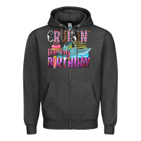 Charcoal Heather Cruisin' for my birthday Zipper Hoodie - texasbilliewilder