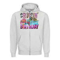 Dove Grey Cruisin' for my birthday Zipper Hoodie - texasbilliewilder