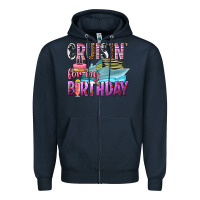 Navy Cruisin' for my birthday Zipper Hoodie - texasbilliewilder