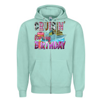 Seafoam Cruisin' for my birthday Zipper Hoodie - texasbilliewilder