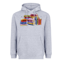 Heather Grey book tropes Heavyweight Hoodie - Artiststas