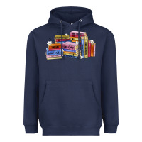 Navy book tropes Heavyweight Hoodie - Artiststas