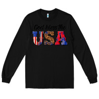 Black god bless the usa Long Sleeve Tee - texasbilliewilder