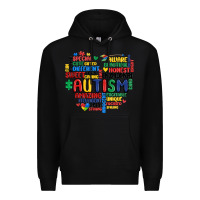 Black autism heart Premium Hoodie - MaliasSmallBusiness